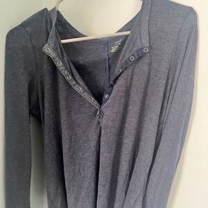 Blue aerie pullover Henley top